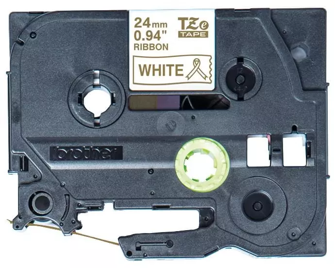 Brother Beschriftungsband TZe-R254 Gold auf Weiss