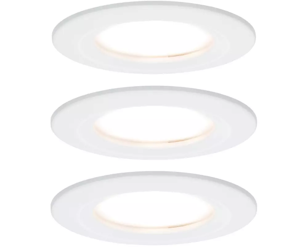 Paulmann Einbauspot Nova Plus Coin Starr Set, 3 x 6 W, 2700 K, Weiss