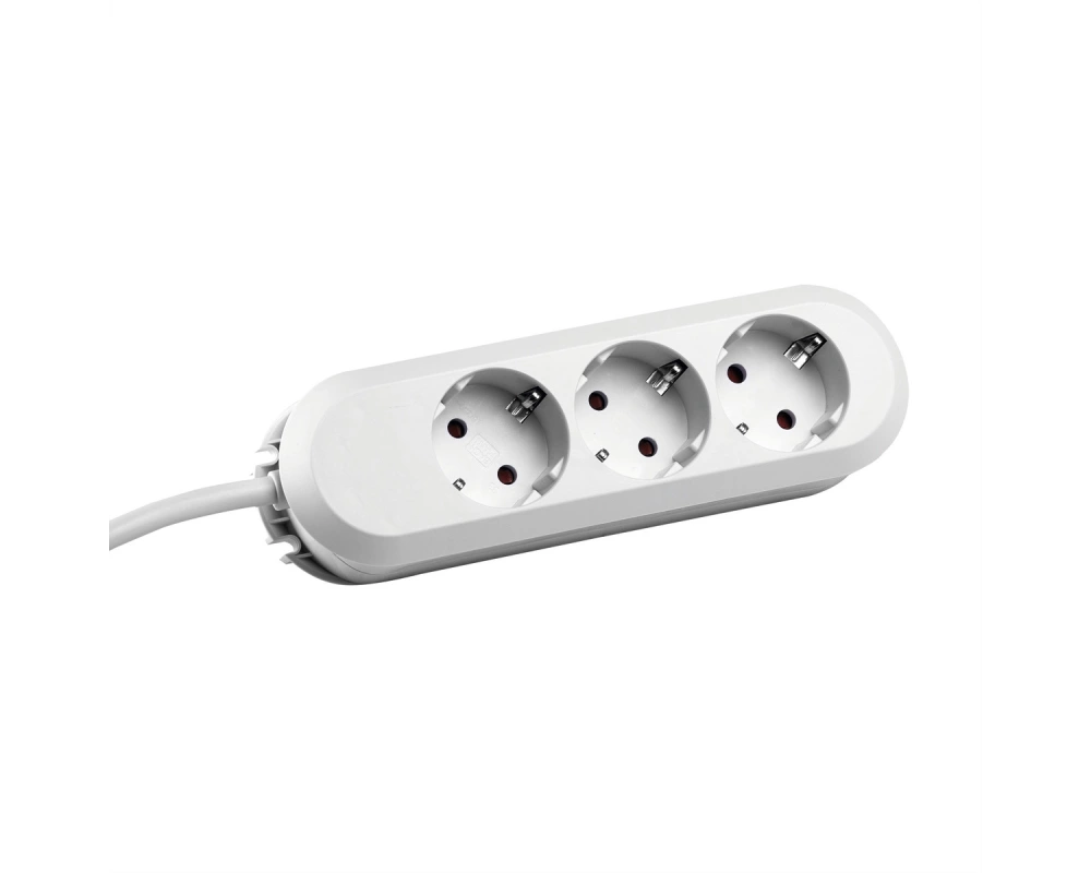 BACHMANN SMART Steckdosenleiste 3x Schutzkontakt, weiß, 3 m