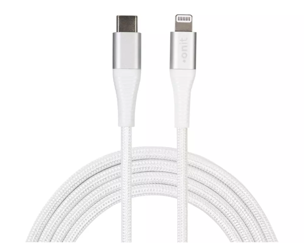onit USB 2.0-Kabel MFi USB-C - Lightning 0.3 m, Weiss
