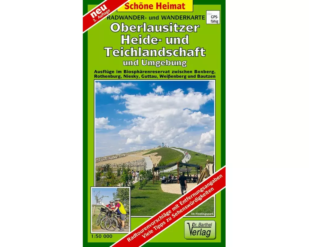 Radwander- und Wanderkarte Oberlausitzer Heide- und Teichlandschaft und Umgebung 1 : 50 000
