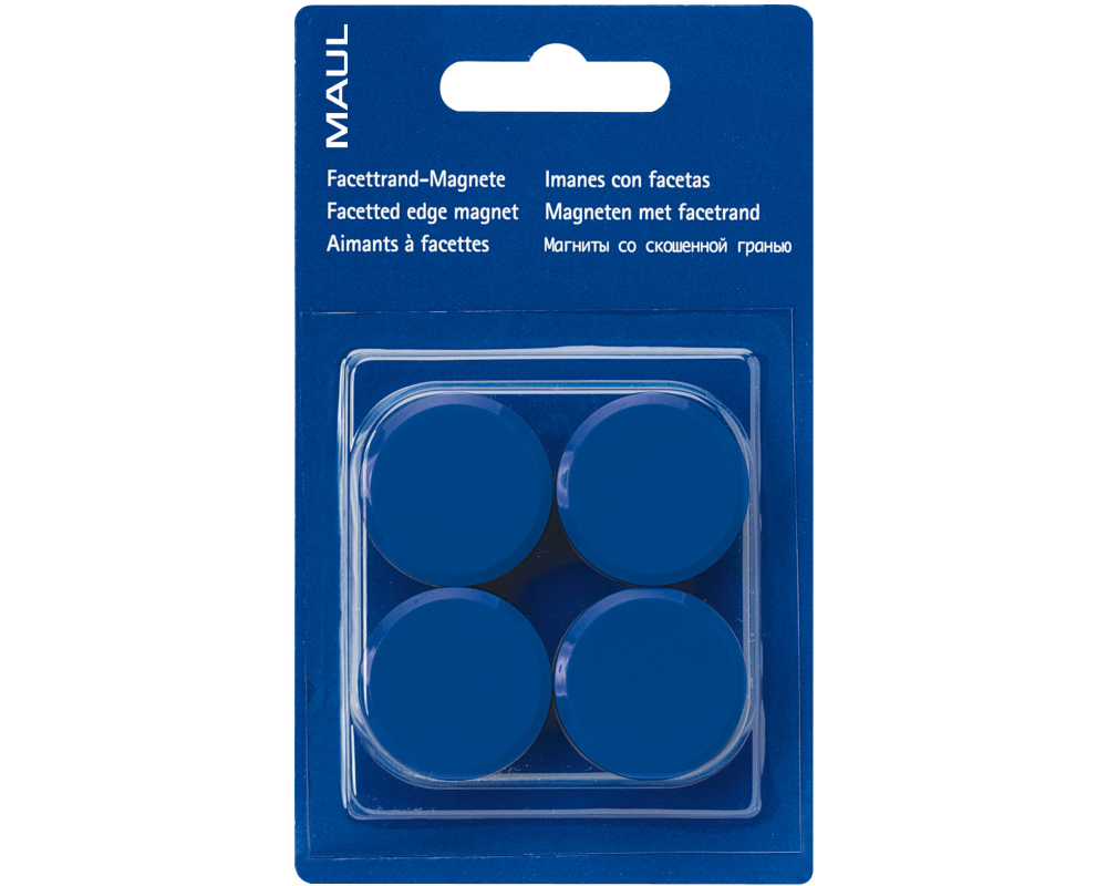 MAUL Magnete 30mm 6177235 blau 4 Stück