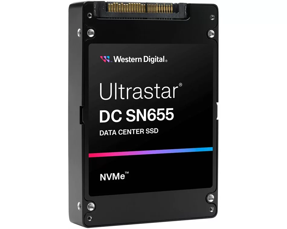 Western Digital Ultrastar, DC, SN655, U.3, 15.36TB, PCIE, TLC, RI-1DW/D, Dual, Port, BICS5, SE