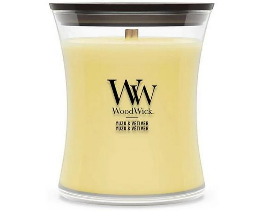 Woodwick Duftkerze Yuzu & Vetiver Medium Jar
