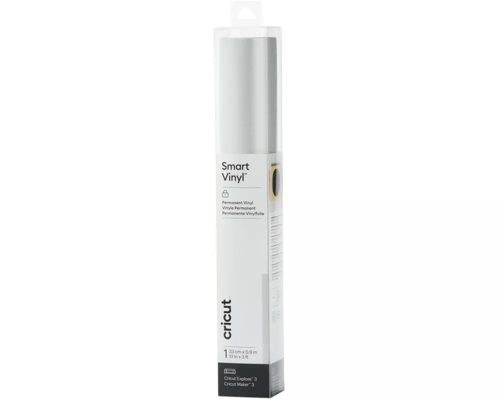 Cricut Vinylfolie Smart Glanz, Permanent 33 x 91 cm, Silber