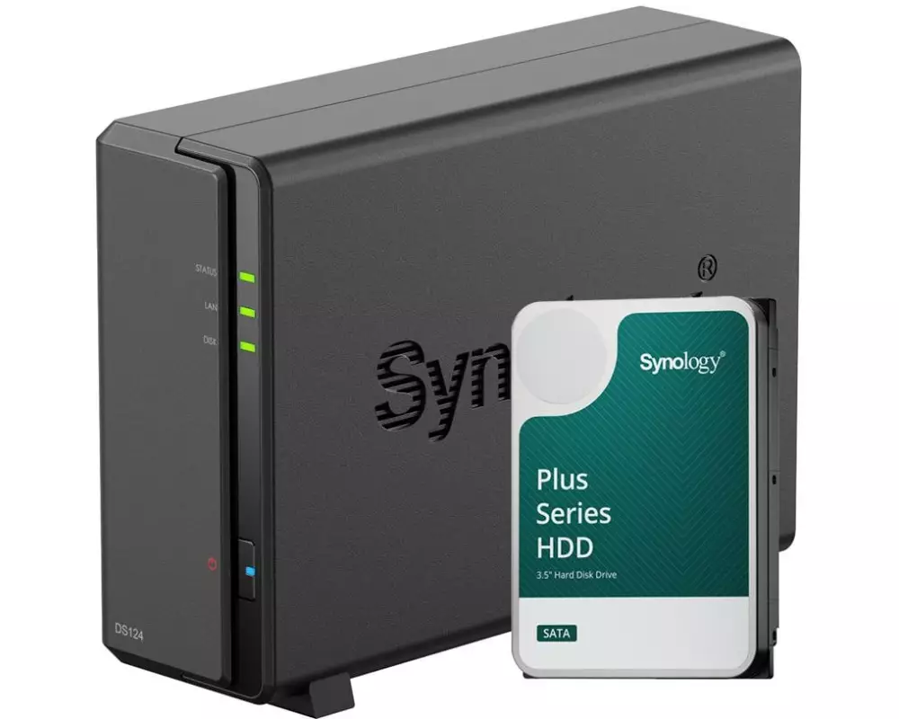 Synology NAS DiskStation DS124 1-bay Synology Plus HDD 8 TB