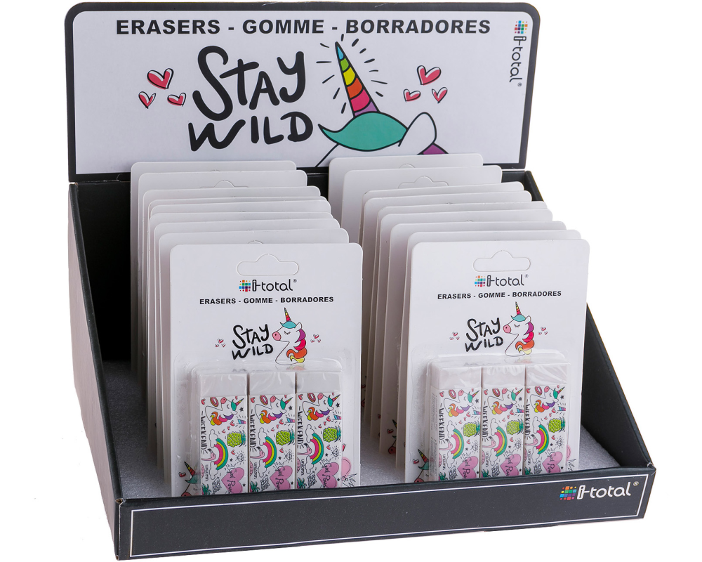 ROOST Radiergummi Einhorn XL1837 3 pcs. 2.2x1.2x6.2cm