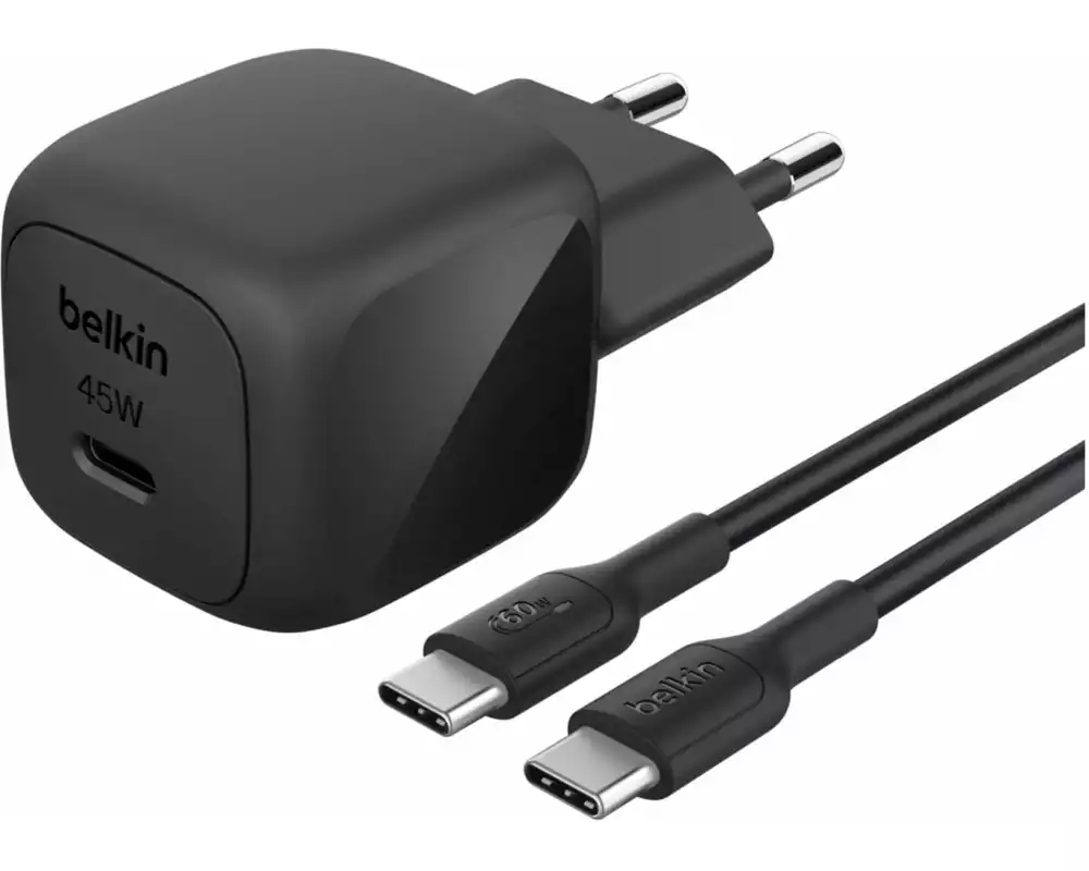 Belkin USB-Wandladegerät BoostCharge mit Kabel Schwarz