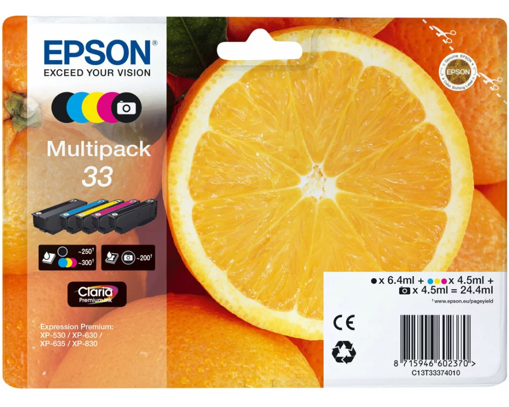 Epson 33 Multipack Claria Premium Ink Orange 5-colours