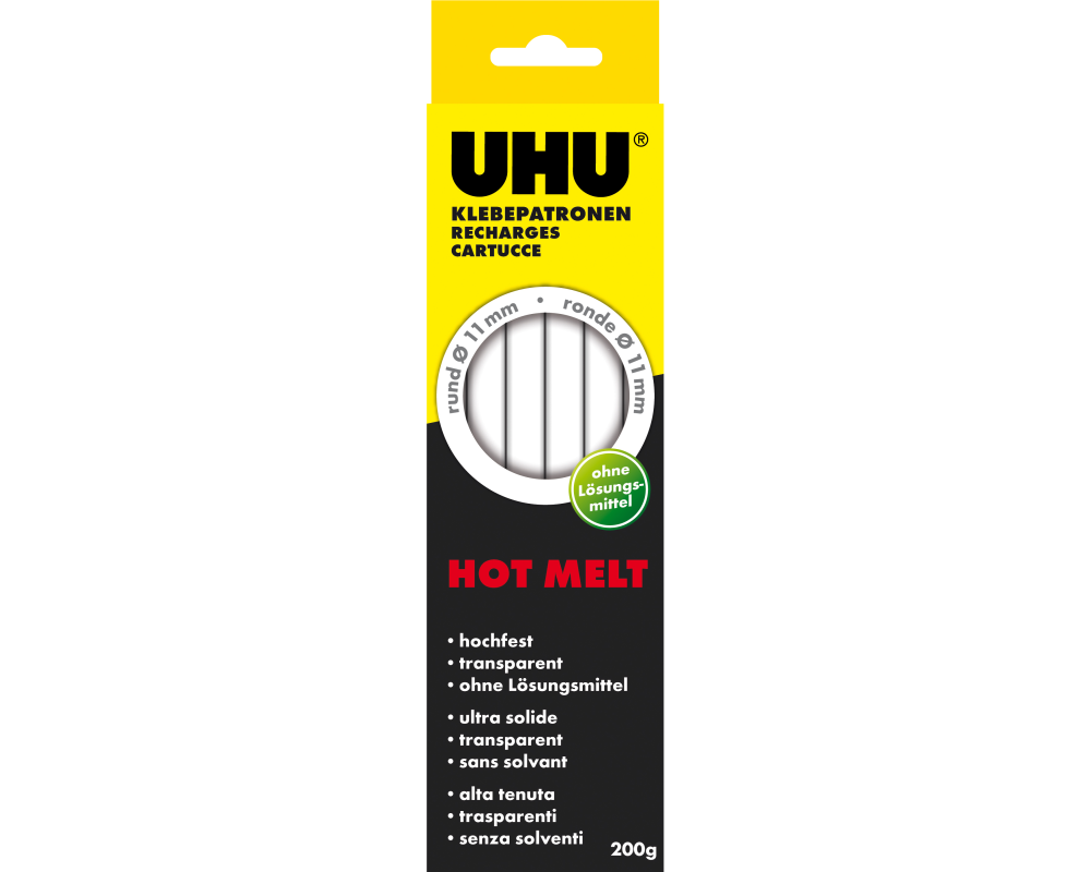 UHU Hot Melt Stick 47865 200g, 10 Stück