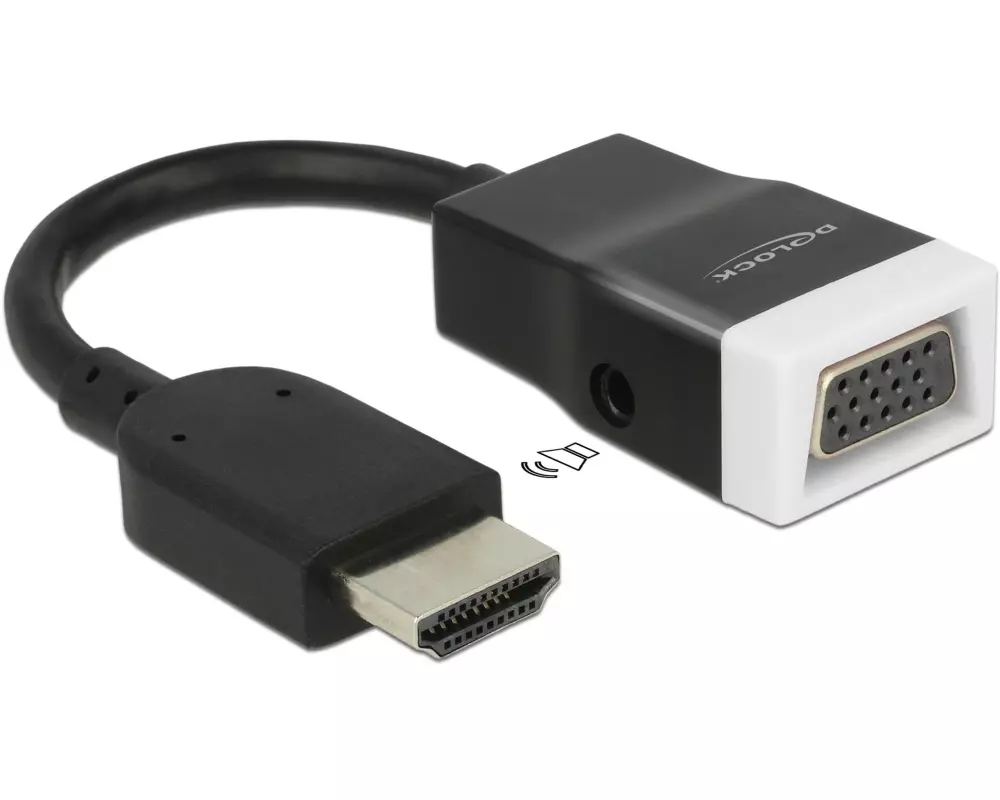 Delock Adapterkabel HDMI - VGA Schwarz