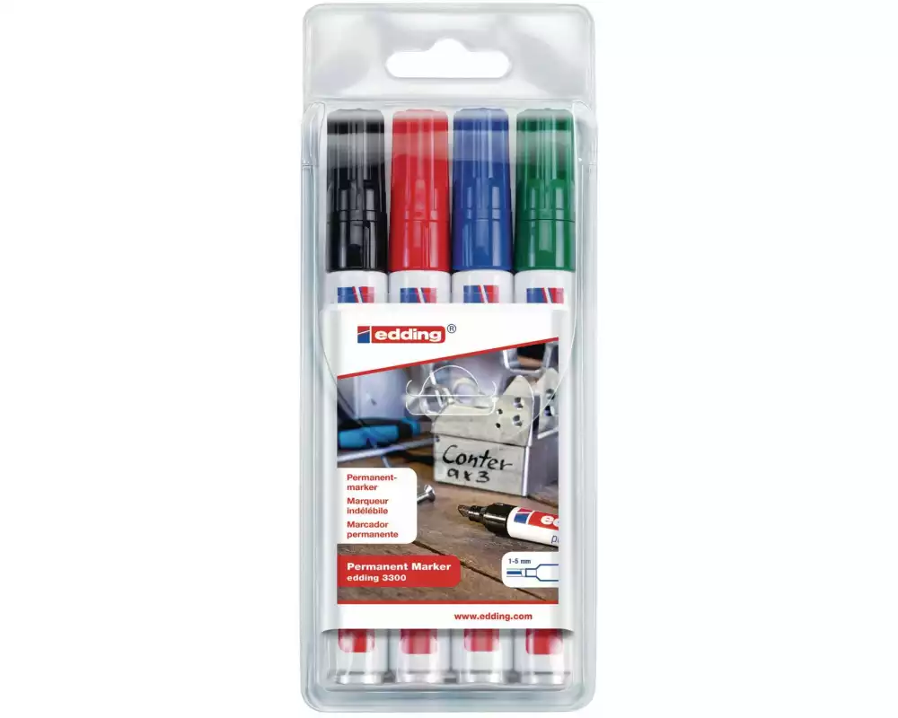 edding Permanent-Marker 3300 4 Stück