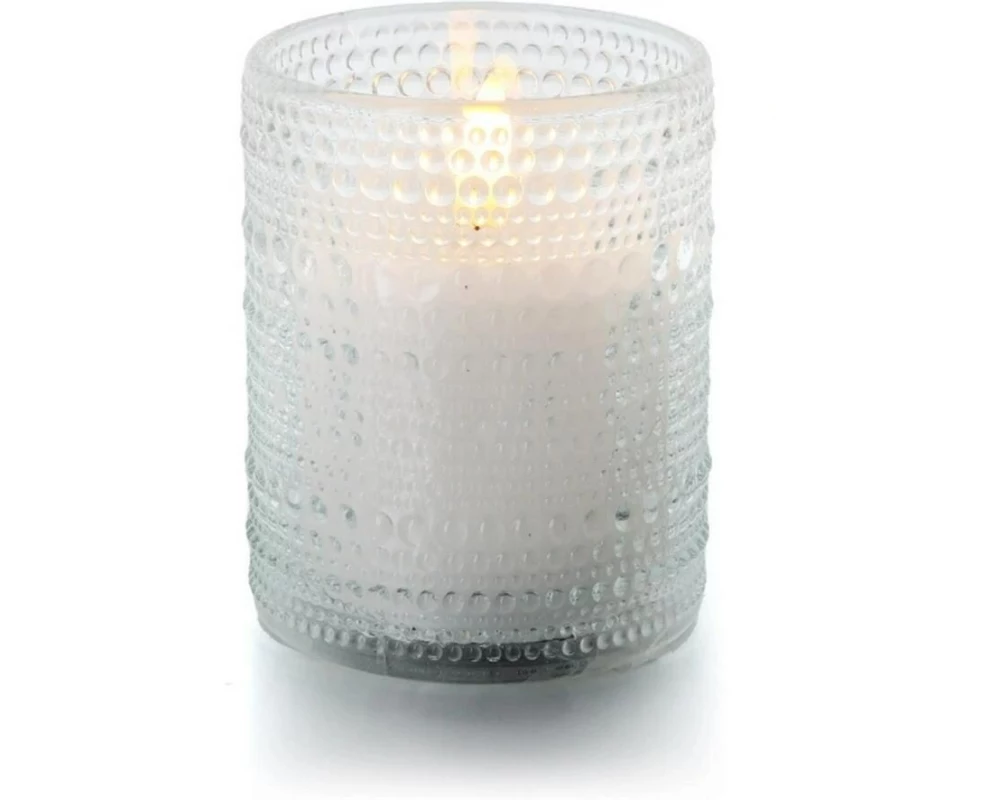 balthasar Perla Ø 9 H 10 cm Weiss Timerfunktion