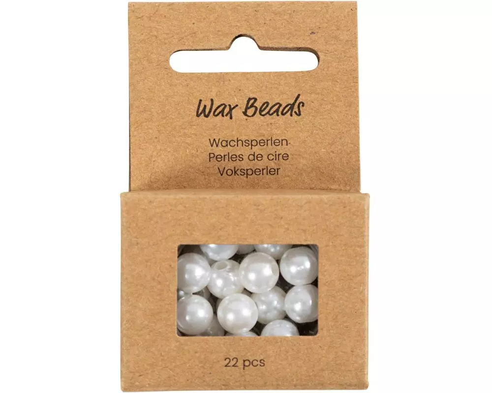 Creativ Company Perlen-Set Wachsperlen Weiss, 8 mm