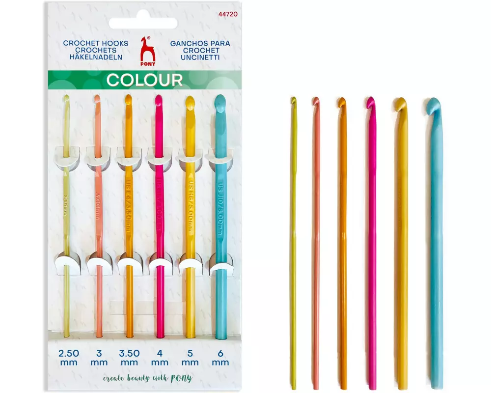 Pony Häkelnadel 6 Stück