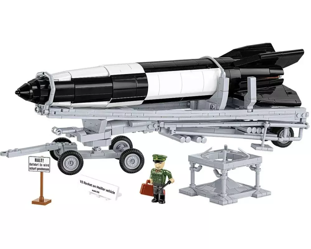 COBI Bausteinmodell V2 Rakete mit Meillerwagen 1:35