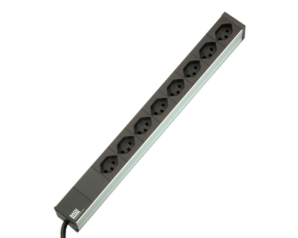 BACHMANN 19" Steckdosenleiste, 8xT23 Buchsen, Schweiz (CH)