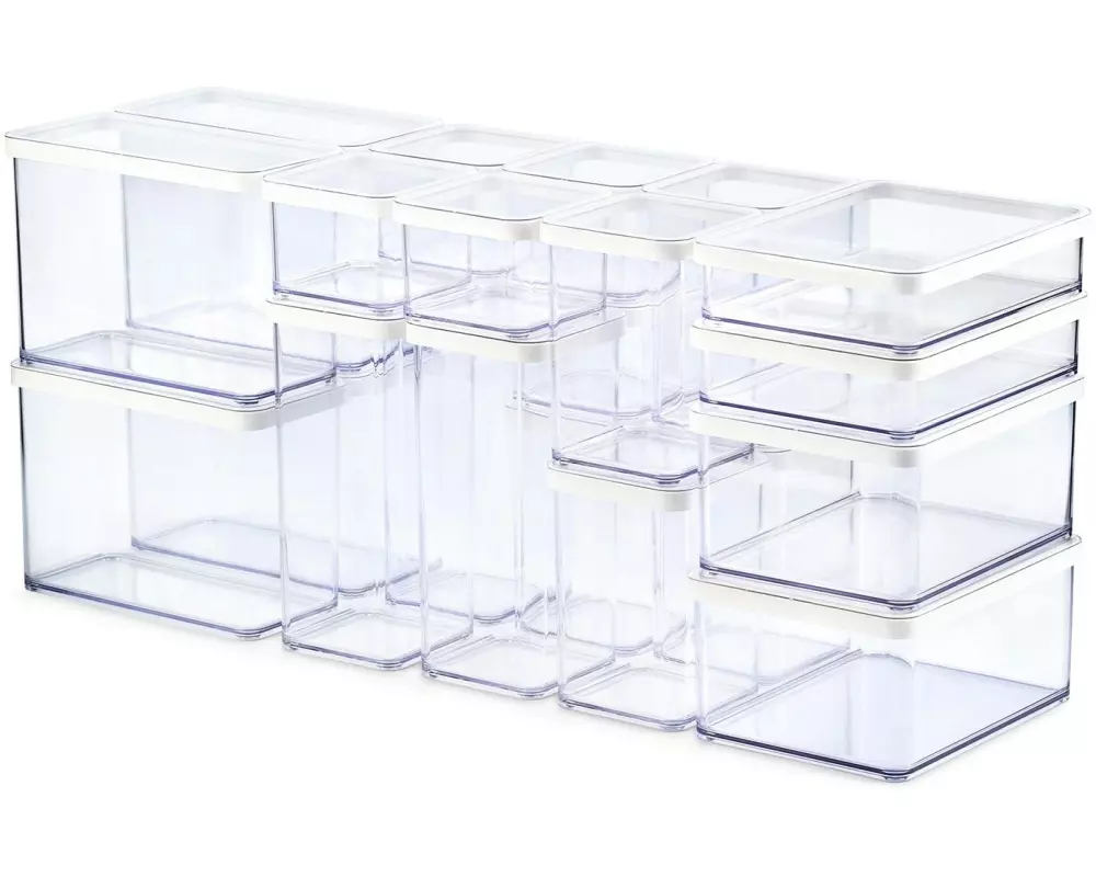 Rotho Set Premium Dosen 24 tlg. Loft 27 l, Transparent