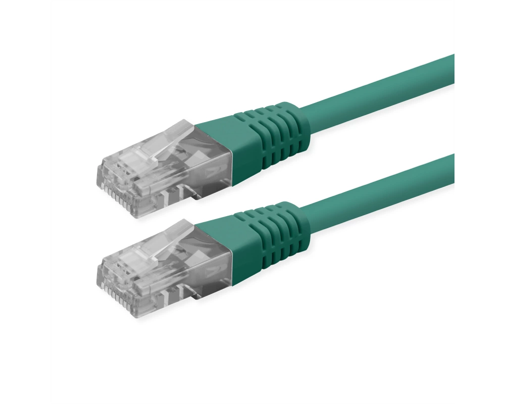 ROLINE Patchkabel Cat.6 (Class E), UTP, PoE, grün, 0,3 m