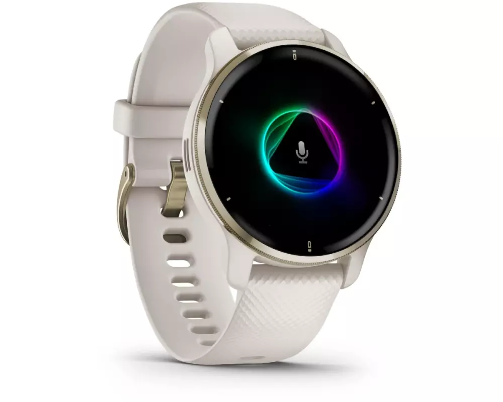 GARMIN GPS-Sportuhr Venu 2 Plus Weiss/Gold