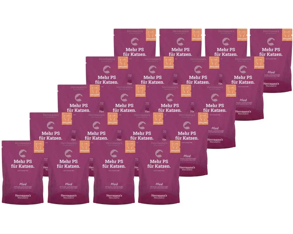 Herrmann's Nassfutter Pferd mit Karotte und Kokosflocken, 20 x 100g