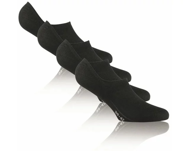 Rohner Socken Footies 2er Pack 39-42 schwarz