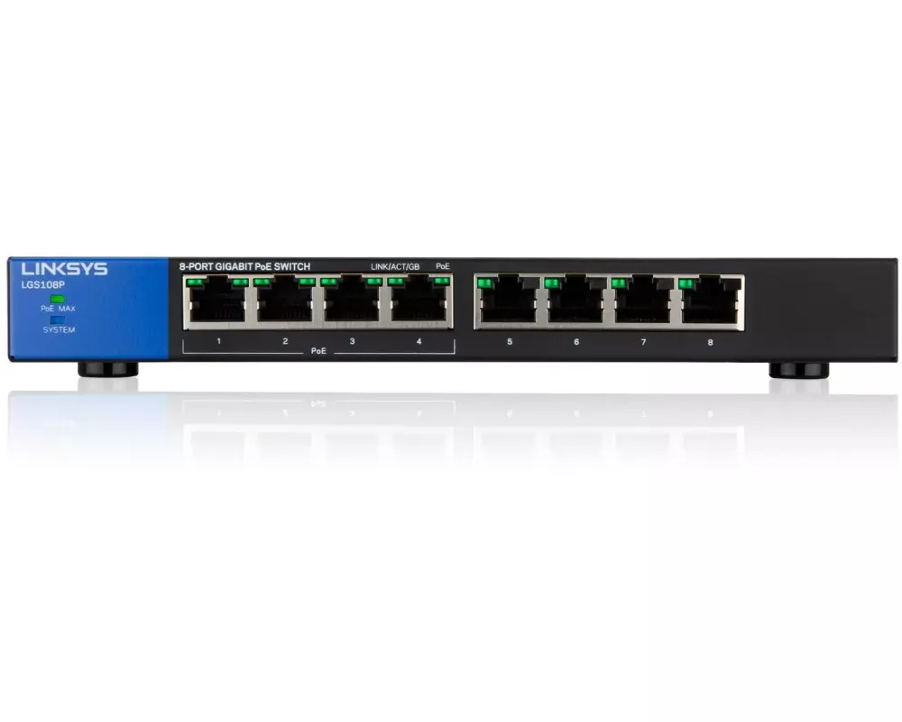 Linksys PoE+ Switch LGS108P-EU 8 Port