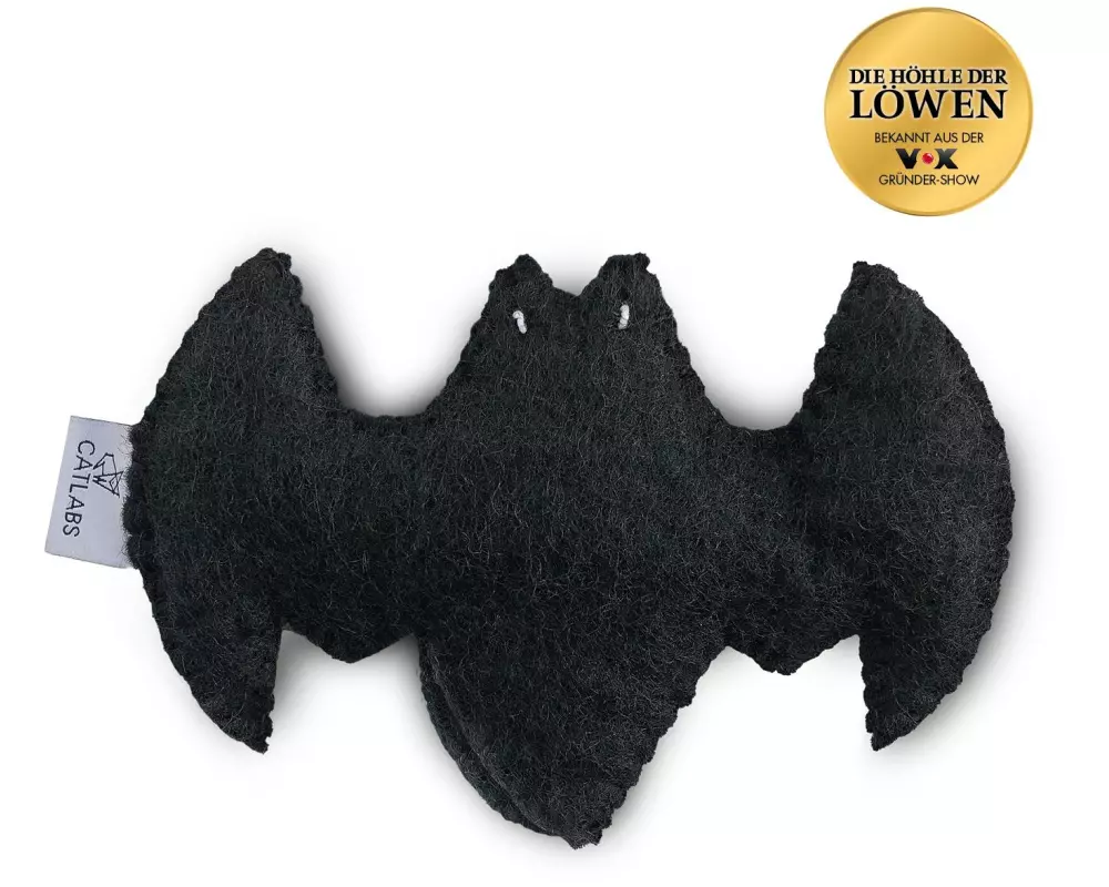 Catlabs Katzen-Spielzeug Flauschige Fledermaus mit Baldrianwurzel