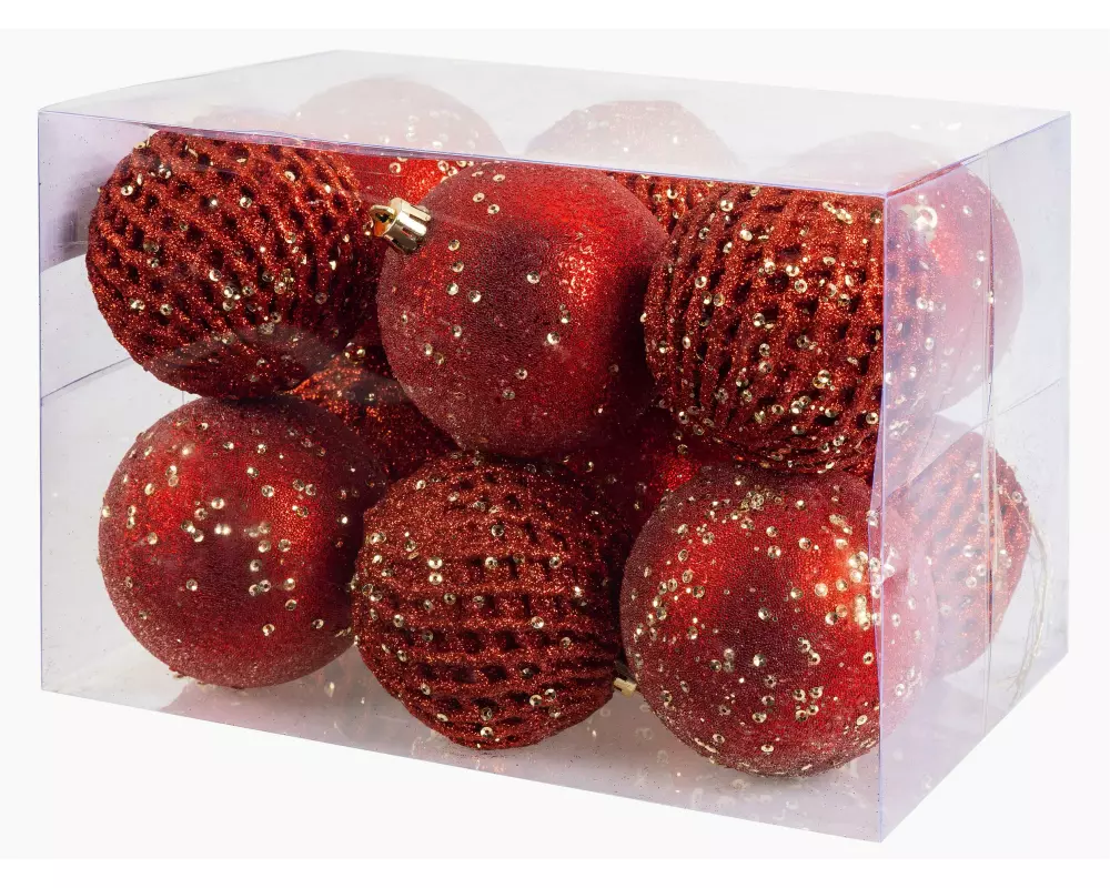 COCON Weihnachtskugel 12 Stück, Rot