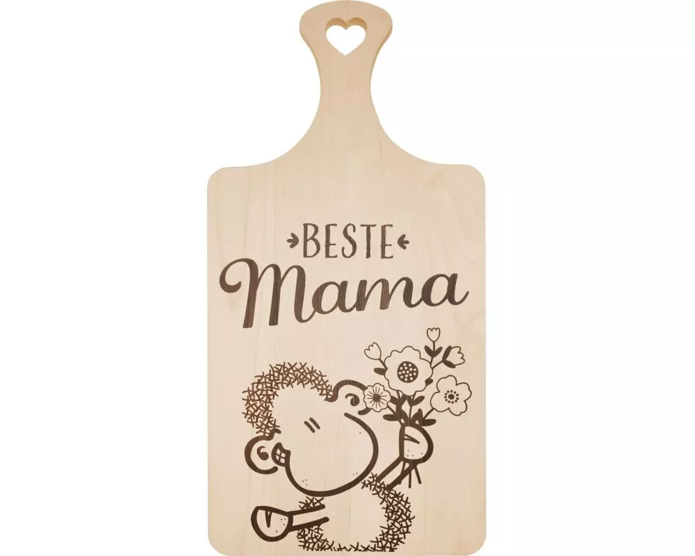 Sheepworld Schneidebrett Beste Mama 20 cm x 40 cm