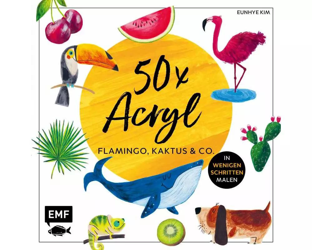 50 x Acryl – Flamingo, Kaktus und Co