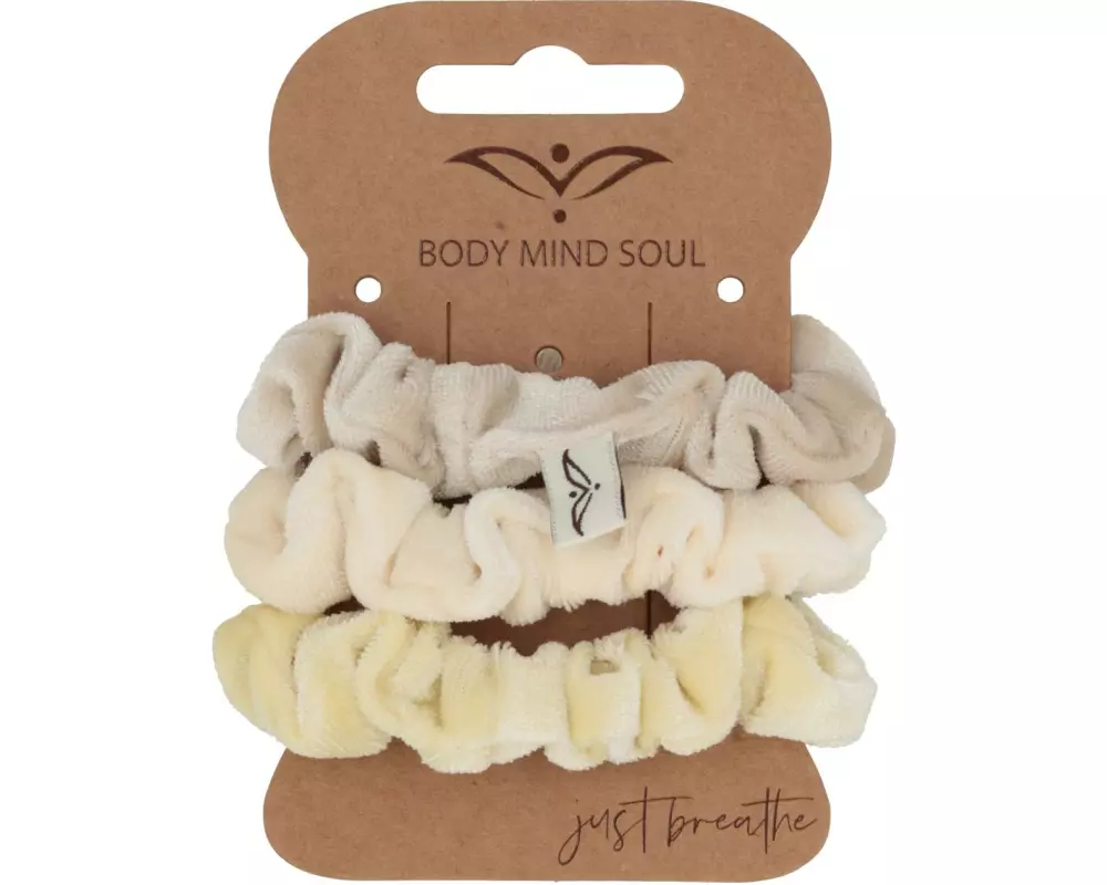 Body Mind Soul Scrunchie Yoga, beige/gelb