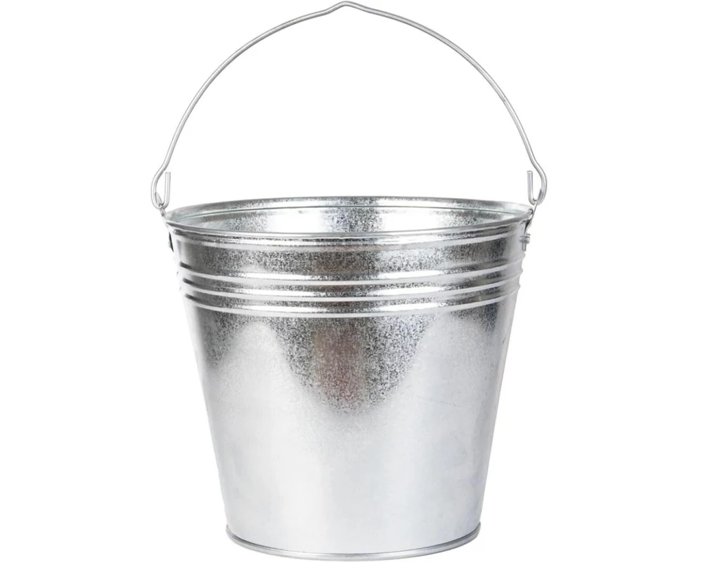 Esschert Design Zinkeimer XL Silber