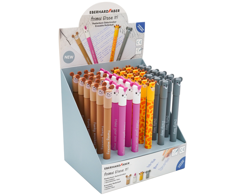EBERHARD FABER Gelschreiber Erase It 560104 Animals 2, assortiert 36 Stück