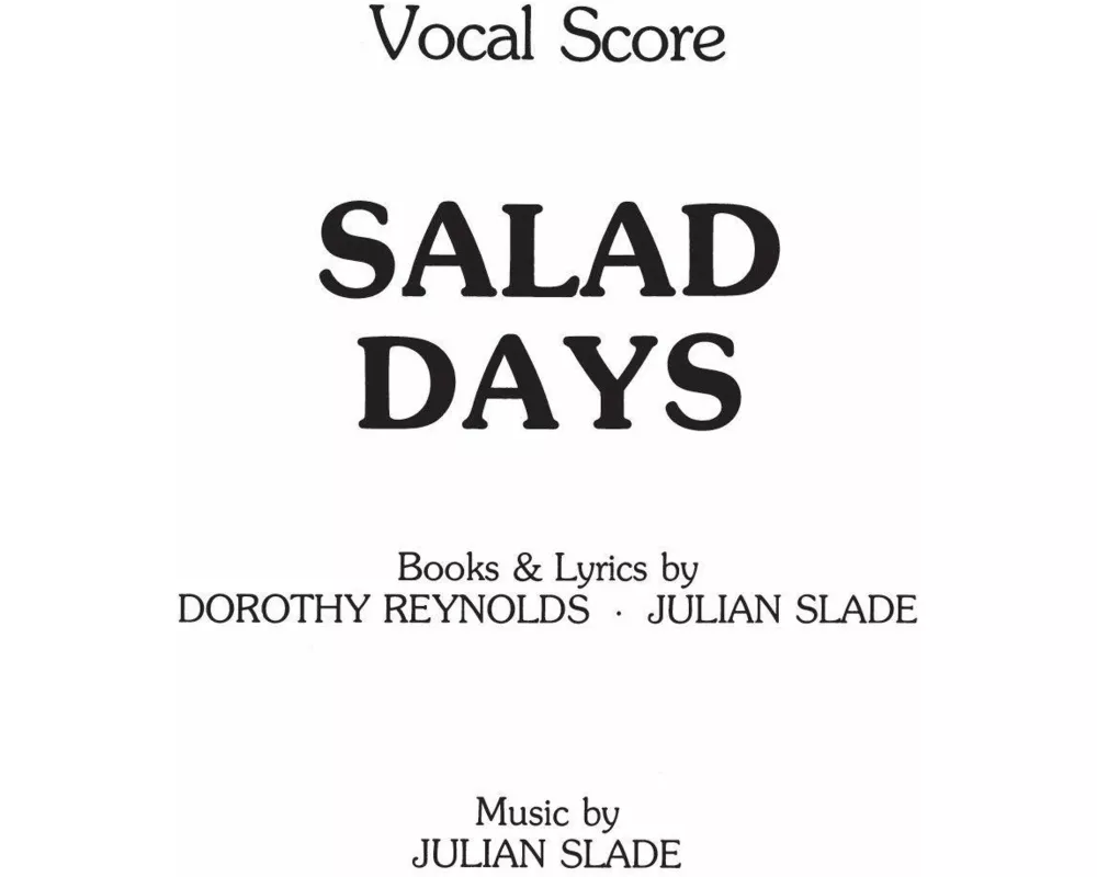 Salad Days (Vocal Score)