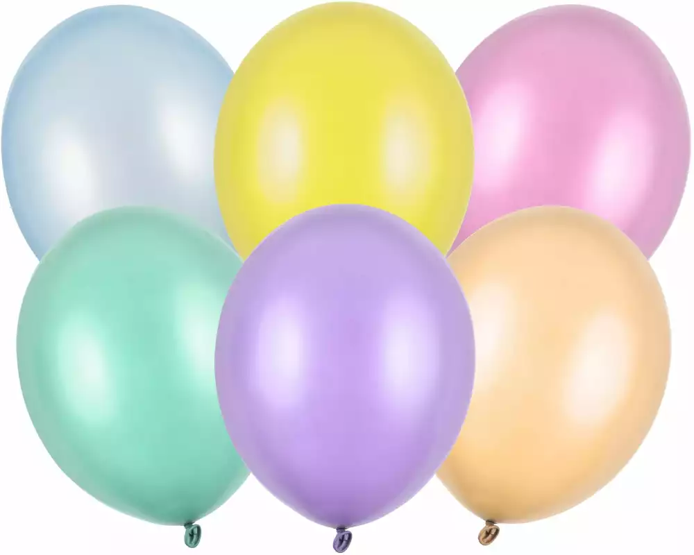Partydeco Luftballon Uni Strong Pearl 100 Stück, Mehrfarbig, Ø 27 cm