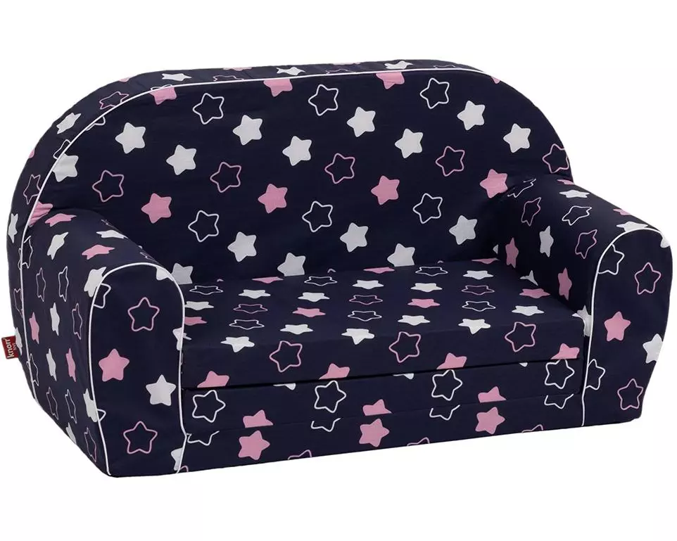Knorrtoys Kindersofa «Star blue pink»