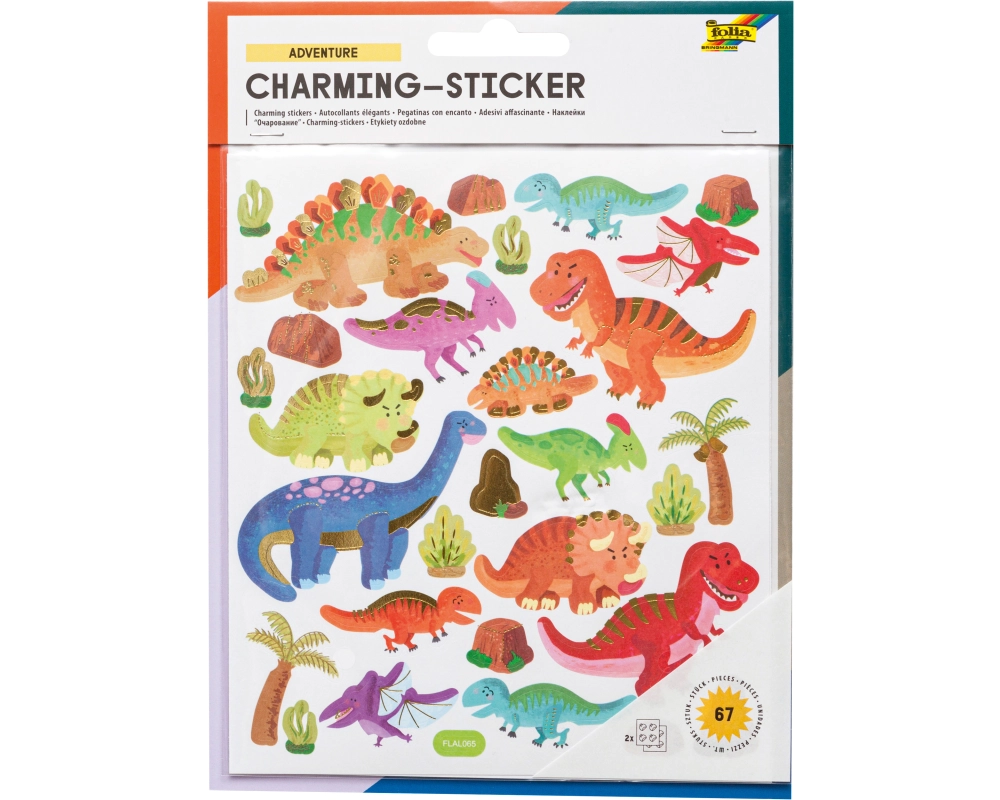 FOLIA Charming-Sticker 18203 Adventure 2 Blatt/67 Stück