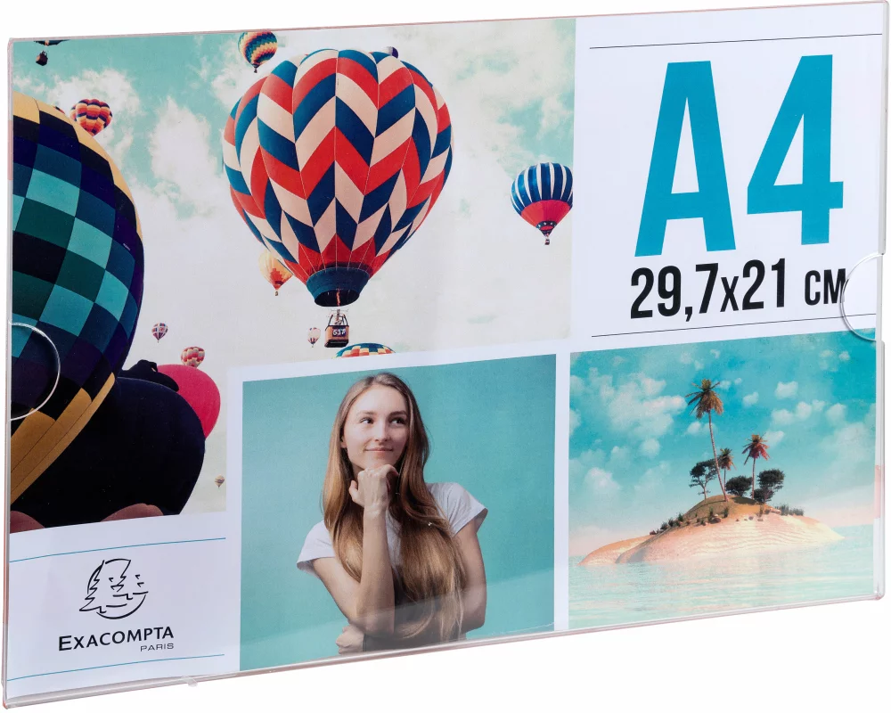 EXACOMPTA Wandsichttasche A4 84858QD transparent horizontal