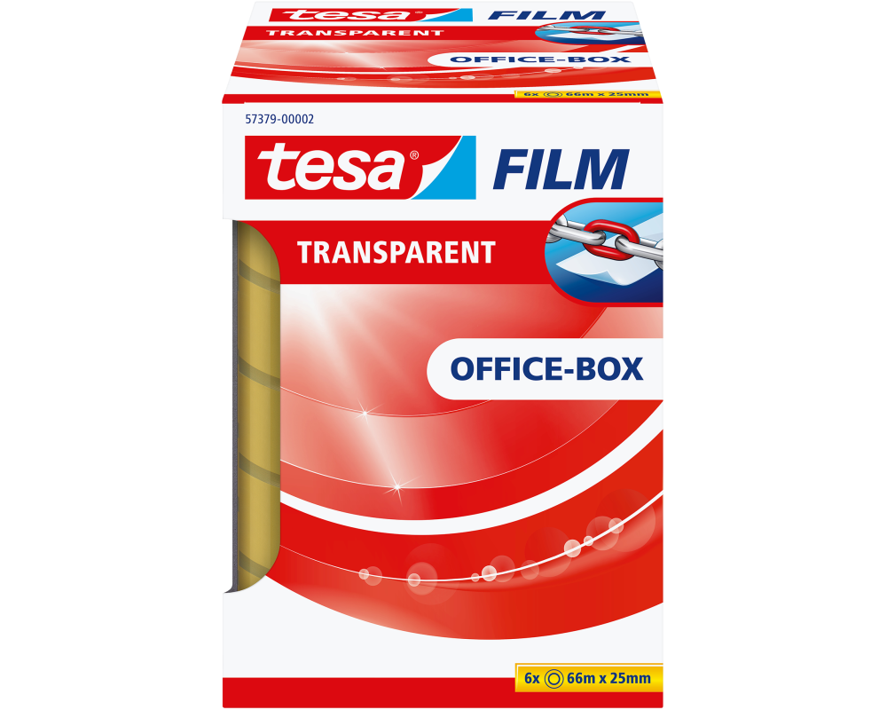 TESA tesafilm transparent 25mmx66m 573790000 5 Rl. + 1 Rl. in Office-Box