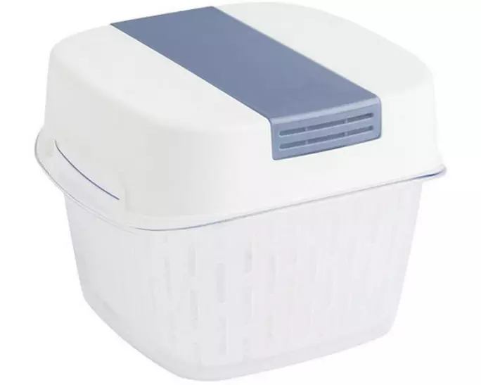 Rotho Vorratsbehälter Fresh 1.6 l, Blau/Weiss