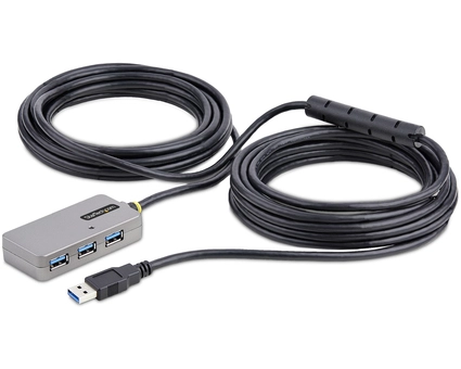 StarTech.com U01043-USB-EXTENDER Schnittstellenhub USB 3.2 Gen 1 (3.1 Gen 1) Type-A 5000 Mbit/s Schwarz, Silber