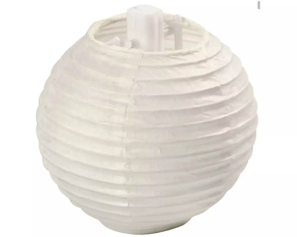 Creativ Company Lampion Ø 7.5 cm Weiss, 10 Stück