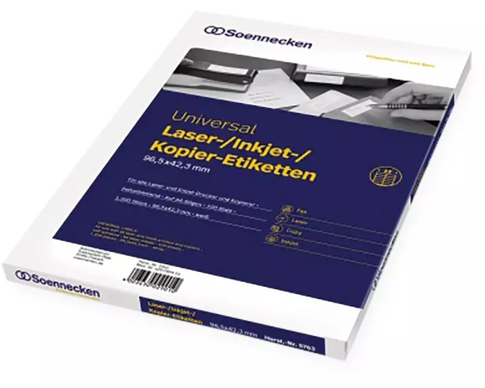 Soennecken Universal-Etiketten 9.65 x 4.23 cm, 1200 Stück