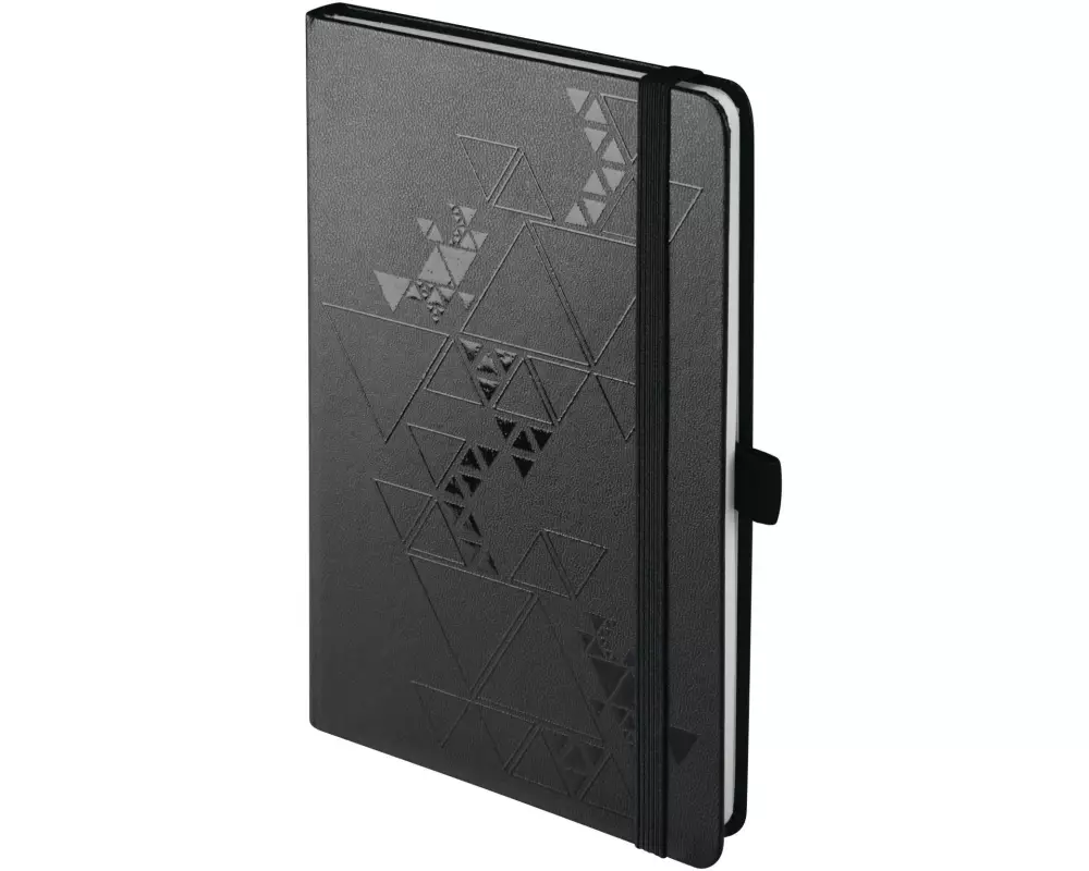 Biella Notizbuch Kompagnon Black Trend, Triangle 12.5 x 19.5 cm
