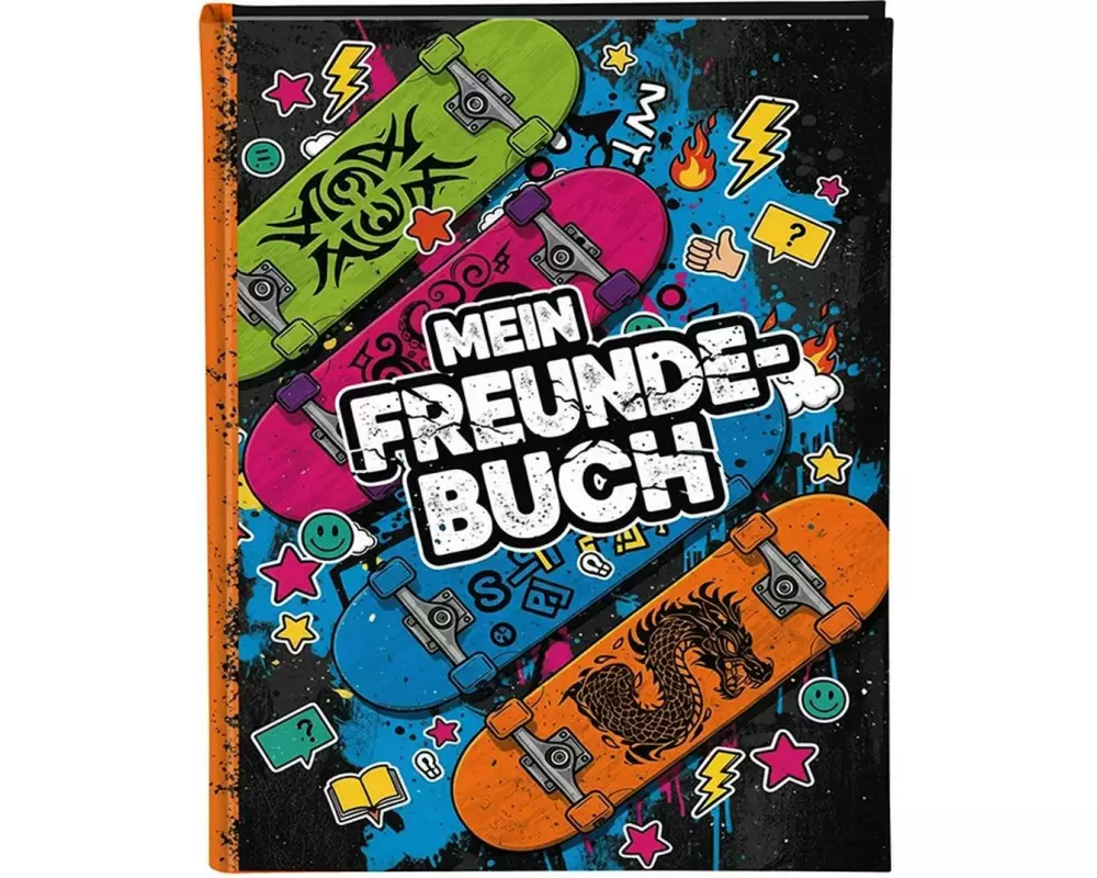 Goldbuch Freundebuch Skateboard-Motiv DIN A5 84 Seiten