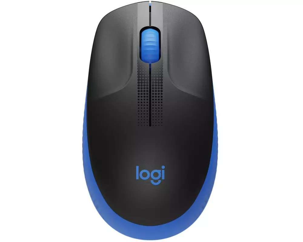 Logitech Maus M190 Blau/Schwarz, kabellos