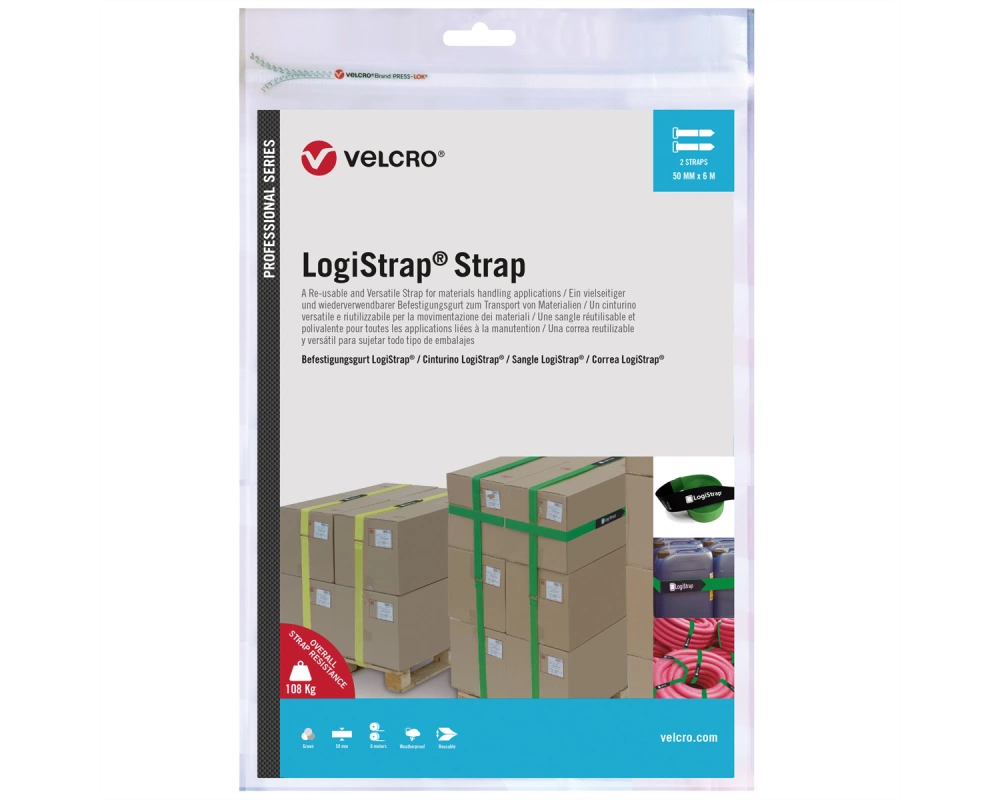 VELCRO Logistrap Strap 50mm x 6m Streifen 2 Stück, grün