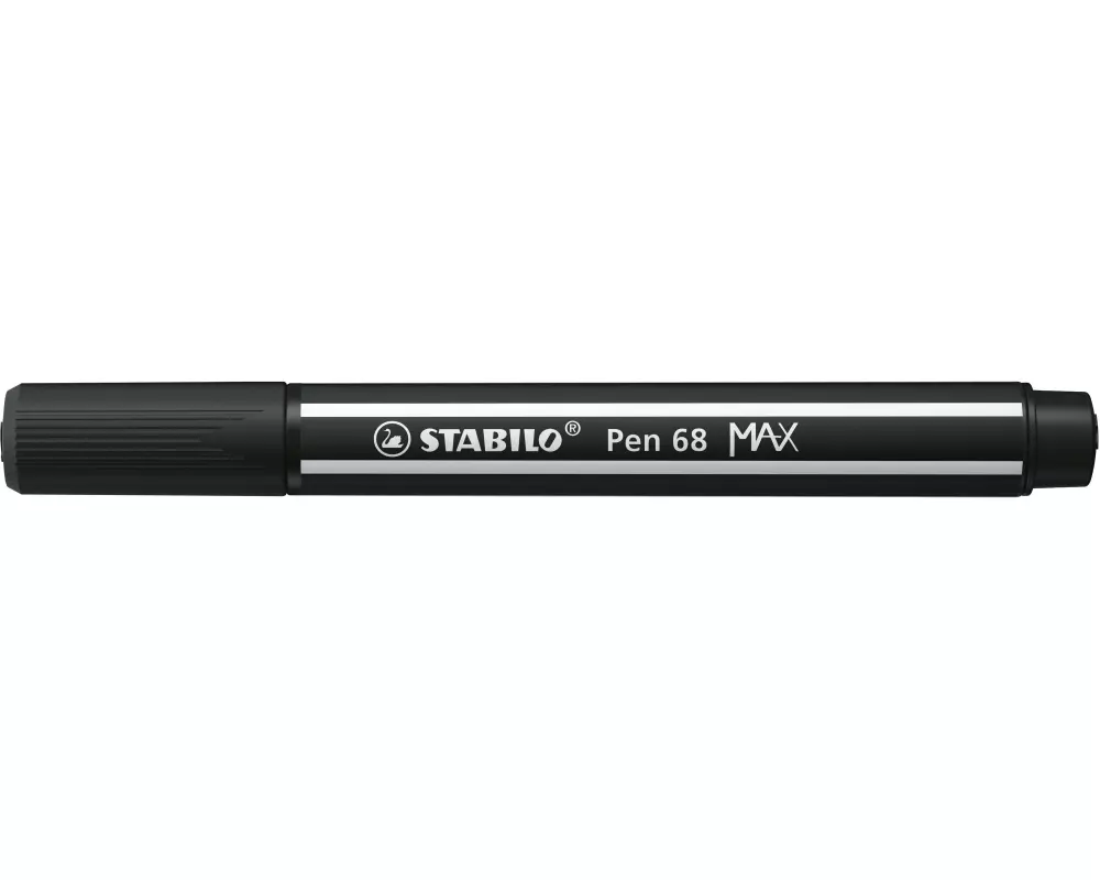STABILO Filzstift Pen 68 MAX Schwarz, 5 Stück