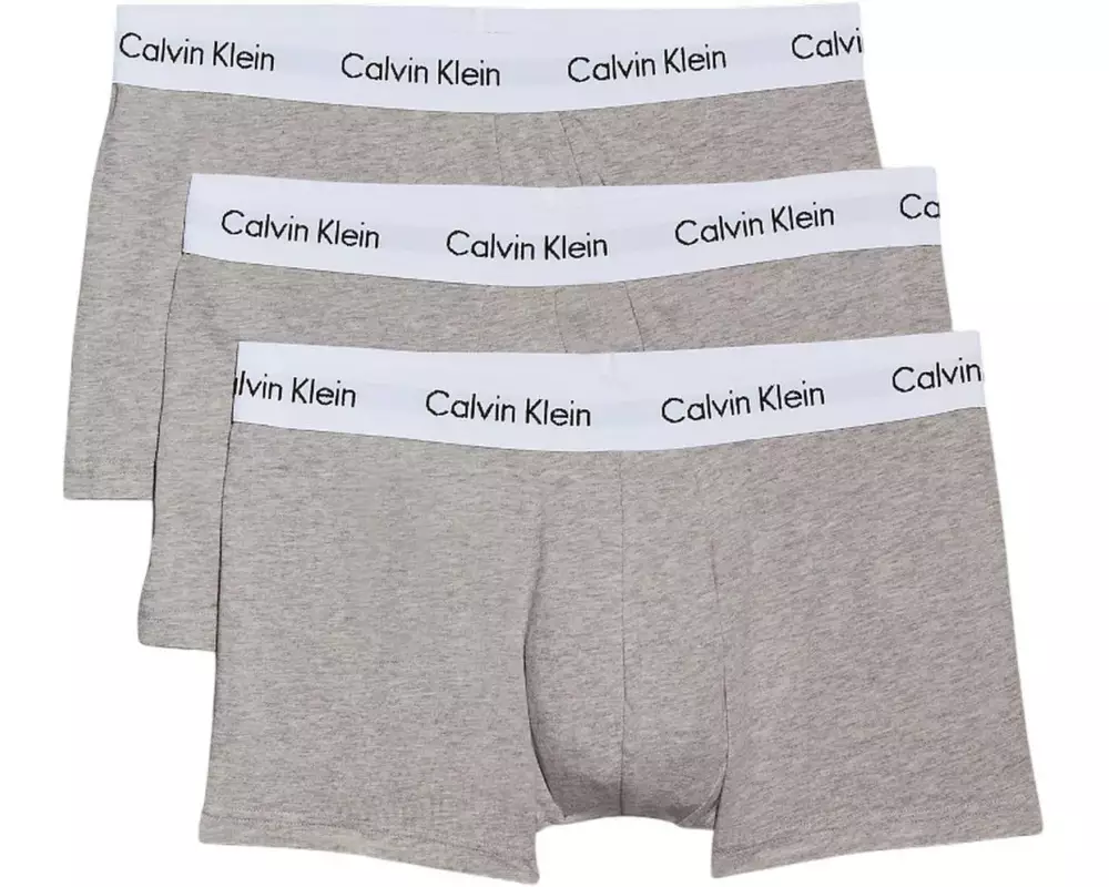 Calvin Klein Wäsche 3P Low Rise Trunk Grau, XL